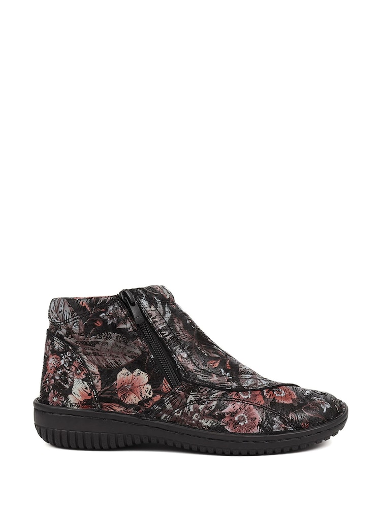 Pavers Leather Black Ankle Boots - Image 1 of 5