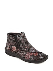 Pavers Leather Black Ankle Boots - Image 2 of 5