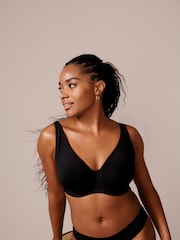 Black/White/Praline Nude Non Pad Full Cup DD+ Microfibre Smoothing Ultimate Comfort T-Shirt Bras 3 Pack - Image 7 of 13