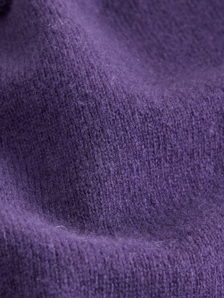Purple N.Premium Merino Wool V-Neck Jumper - Image 3 of 3 Purple N.Premium Merino Wool V-Neck Jumper - Image 3 of 3