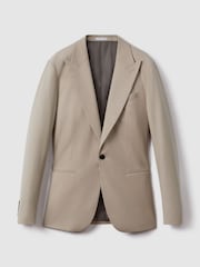 Reiss Stone Dillon Slim Fit Wool Blend Single Breasted Blazer - Image 2 of 7