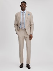 Reiss Stone Dillon Slim Fit Wool Blend Single Breasted Blazer - Image 3 of 7
