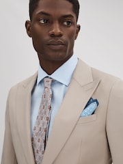 Reiss Stone Dillon Slim Fit Wool Blend Single Breasted Blazer - Image 4 of 7