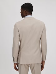 Reiss Stone Dillon Slim Fit Wool Blend Single Breasted Blazer - Image 5 of 7