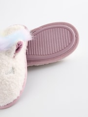 White Rainbow Unicorn Mule Slippers - Image 5 of 5