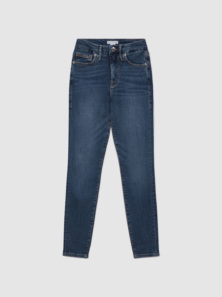 Good American Blue Good American Cropped Skinny Jeans - Image 2 of 7