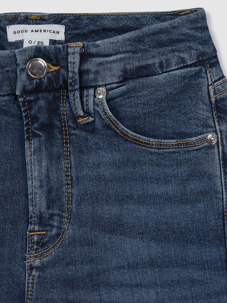 Good American Blue Good American Cropped Skinny Jeans - Image 7 of 7