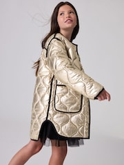 smALLSAINTS Metallic Phyllis Reversible Liner Girls Jacket - Image 2 of 15