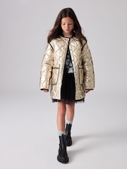 smALLSAINTS Metallic Phyllis Reversible Liner Girls Jacket - Image 4 of 15