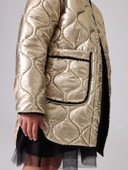 smALLSAINTS Metallic Phyllis Reversible Liner Girls Jacket - Image 7 of 15
