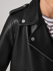 smALLSAINTS Black Girls Belfern 100% Genuine Leather Jacket - Image 4 of 10