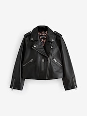smALLSAINTS Black Girls Belfern 100% Genuine Leather Jacket - Image 7 of 10