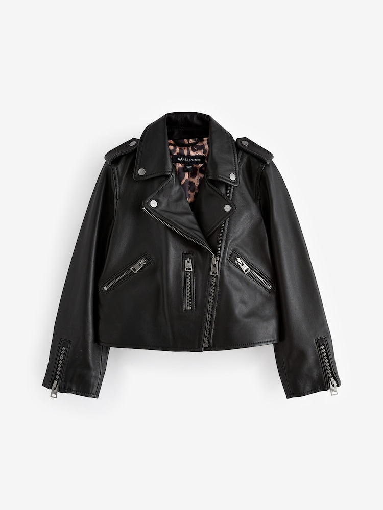 smALLSAINTS Black Girls Belfern 100% Genuine Leather Jacket - Image 7 of 10