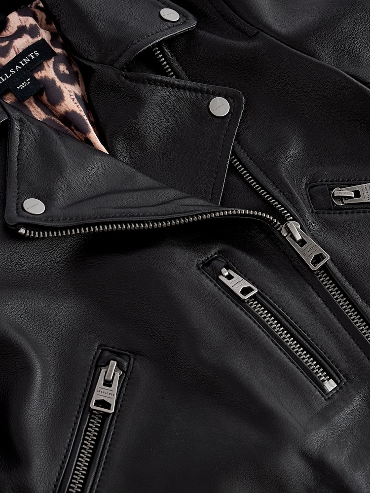 smALLSAINTS Black Girls Belfern 100% Genuine Leather Jacket - Image 9 of 10