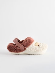 Christmas Santa Faux Fur Lined Clog Christmas Slippers - Image 2 of 6