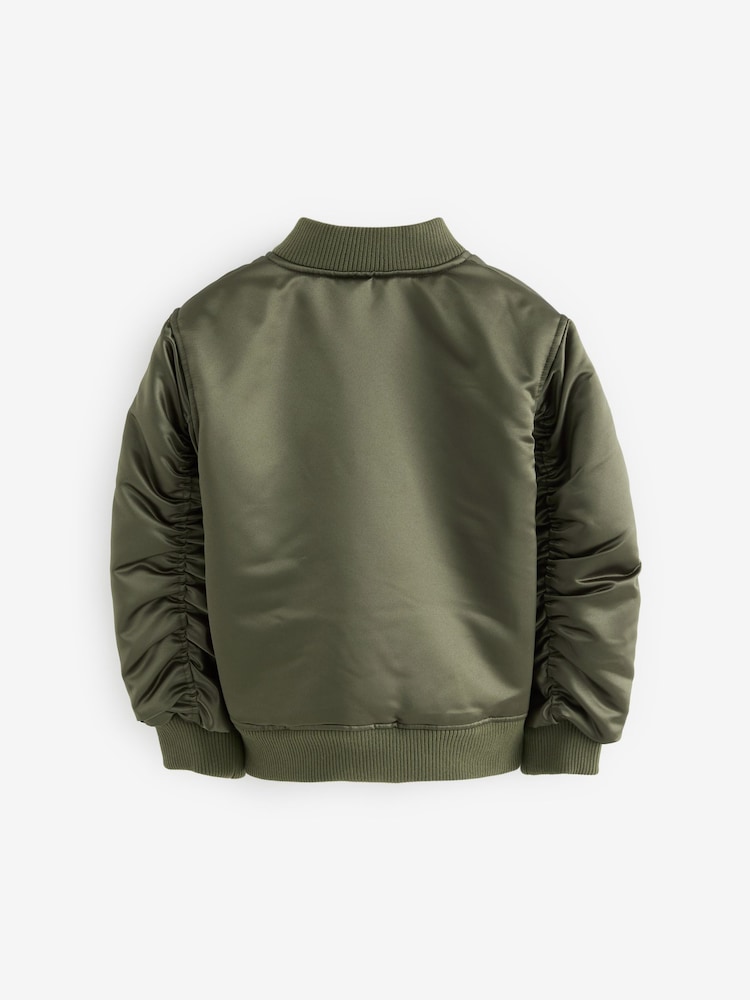 smALLSAINTS Khaki Green Girls Scout Bomber Jacket - Image 9 of 11