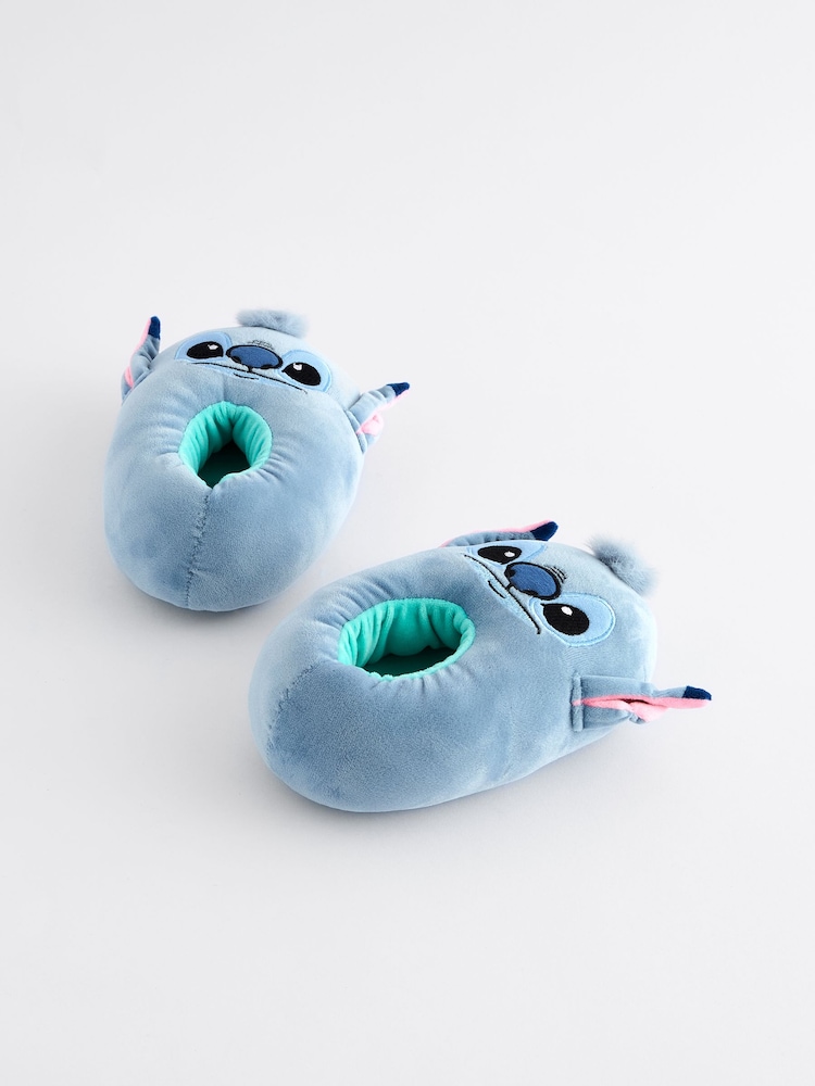 Blue Lilo and Stitch Plush Slippers - Image 3 of 5