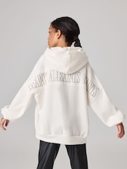 smALLSAINTS Chalk White Girls Talon Embellished Hoodie - Image 2 of 8