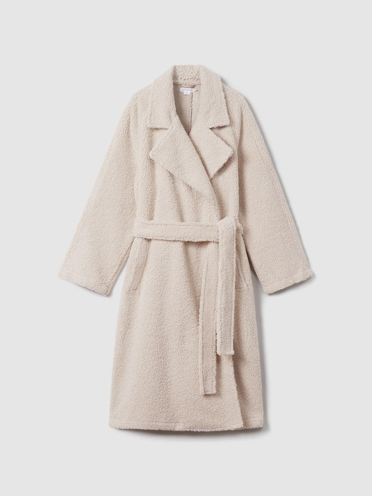 Good American Bone Good American Oversized Sherpa Trench Coat - Image 2 of 6
