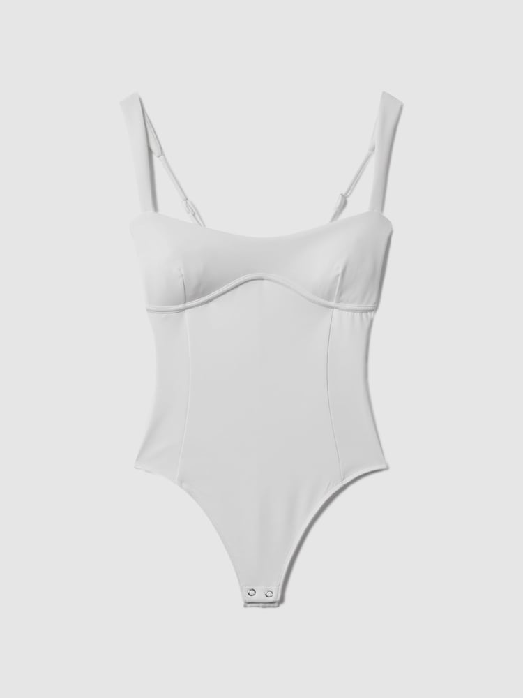 Good American White Good American Sweetheart Scuba Thong Bodies - Image 2 of 7