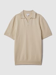 Reiss Stone Mickey Textured Modal Blend Open Collar Shirt - Image 2 of 7