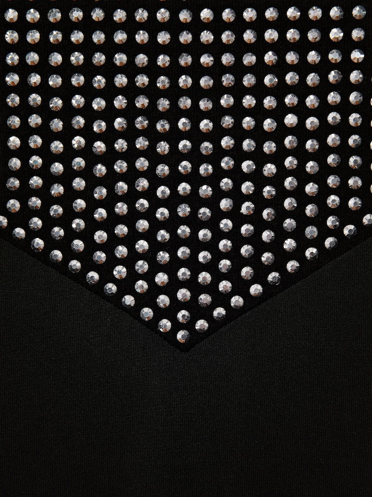 Good American Black Good American Embellished Square Neck Thong Bodies - Image 7 of 7
