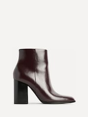 Linzi Red Farron Block Heeled Ankle Boots - Image 2 of 5