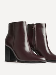 Linzi Red Farron Block Heeled Ankle Boots - Image 3 of 5