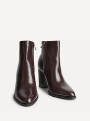 Linzi Red Farron Block Heeled Ankle Boots - Image 4 of 5