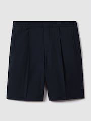 Reiss Navy Sussex Relaxed Drawstring Shorts - Image 2 of 6