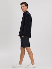 Reiss Navy Sussex Relaxed Drawstring Shorts - Image 3 of 6