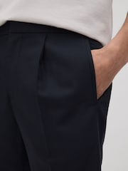 Reiss Navy Sussex Relaxed Drawstring Shorts - Image 4 of 6
