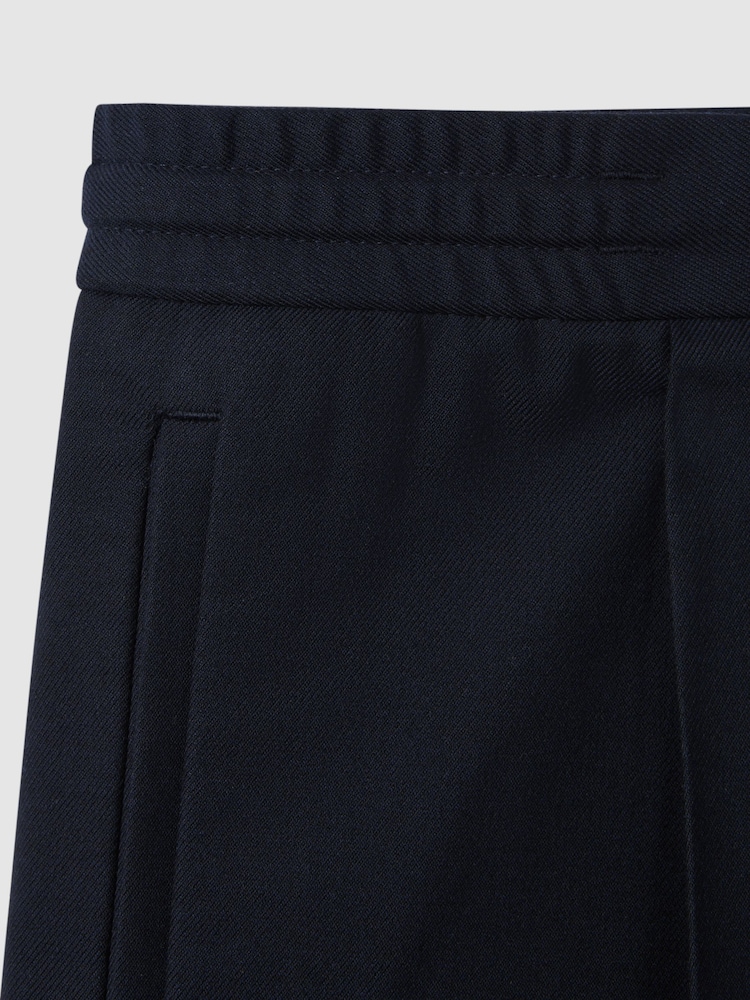 Reiss Navy Sussex Relaxed Drawstring Shorts - Image 6 of 6