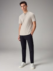 Neutral Slim Fit Short Sleeve Pique Polo Shirt - Image 2 of 5