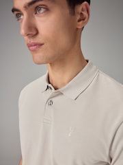 Neutral Slim Fit Short Sleeve Pique Polo Shirt - Image 4 of 5