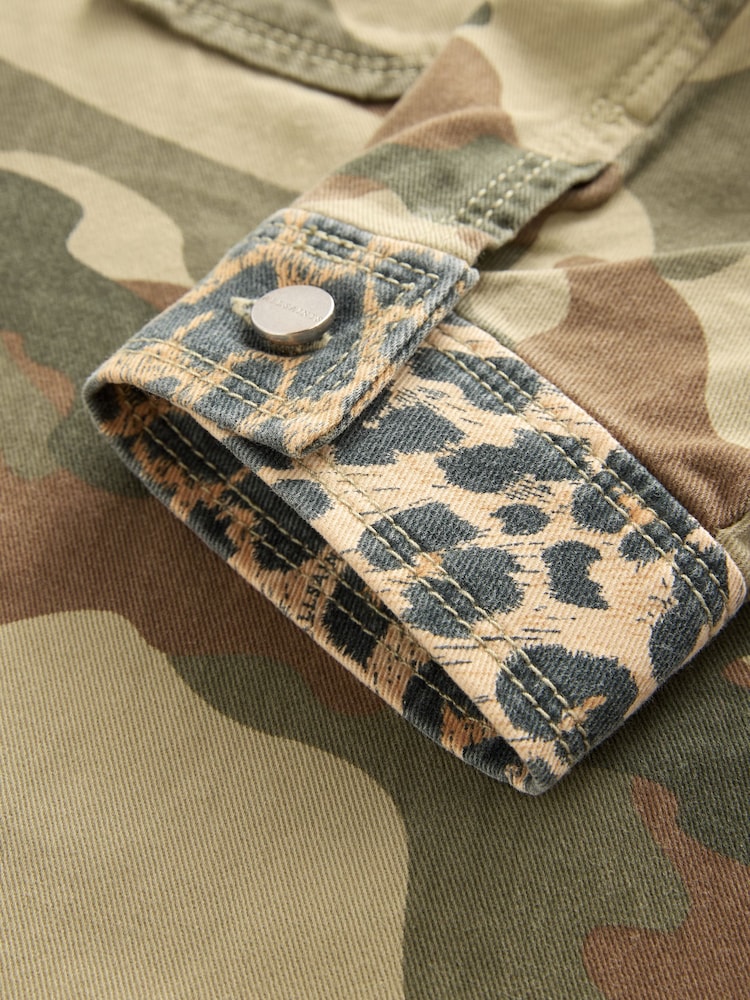 smALLSAINTS Camouflage Lily Oversized Girls 100% Cotton Denim Shacket - Image 8 of 8 smALLSAINTS Camouflage Lily Oversized Girls 100% Cotton Denim Shacket - Image 8 of 8