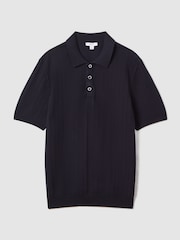 Рубашка поло из фактурного модала Blend Reiss Pascoe - Image 2 of 5