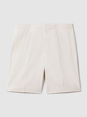 Reiss White Sussex Relaxed Drawstring Shorts - Image 2 of 6