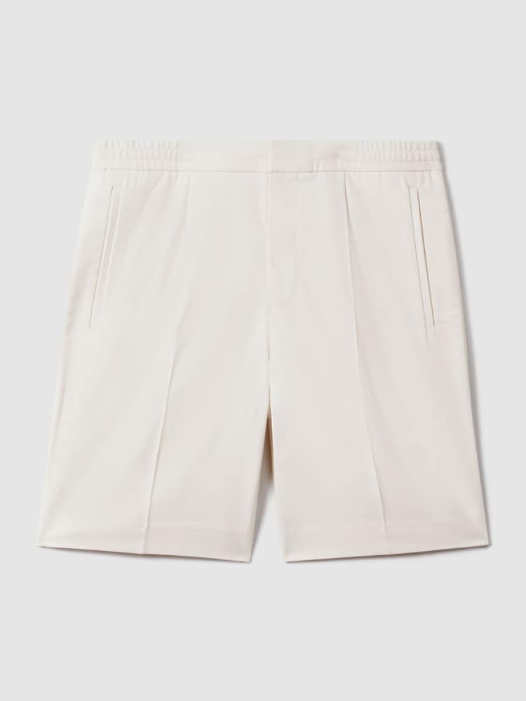 Reiss White Sussex Relaxed Drawstring Shorts - Image 2 of 6