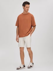 Reiss White Sussex Relaxed Drawstring Shorts - Image 3 of 6