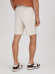 Reiss White Sussex Relaxed Drawstring Shorts - Image 5 of 6