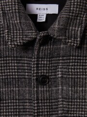 Reiss Charcoal Covert 13-14 yrs Check Button-Through Overshirt - Image 6 of 6