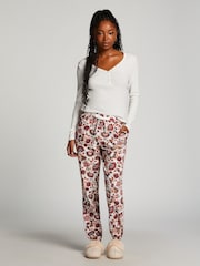 Hunkemoller Floral Flannel White Pyjama Bottoms - Image 1 of 5