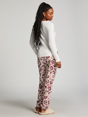 Hunkemoller Floral Flannel White Pyjama Bottoms - Image 2 of 5