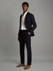 Reiss Stone Queens 100% Linen Button-Down Collar Shirt - Image 3 of 6