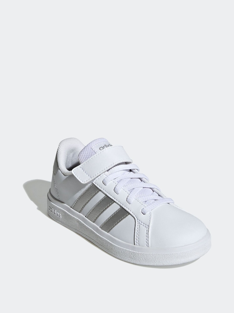 Белый - adidas кроссовки с эластичными шнурками и ремешком - Изображение 1 из 10