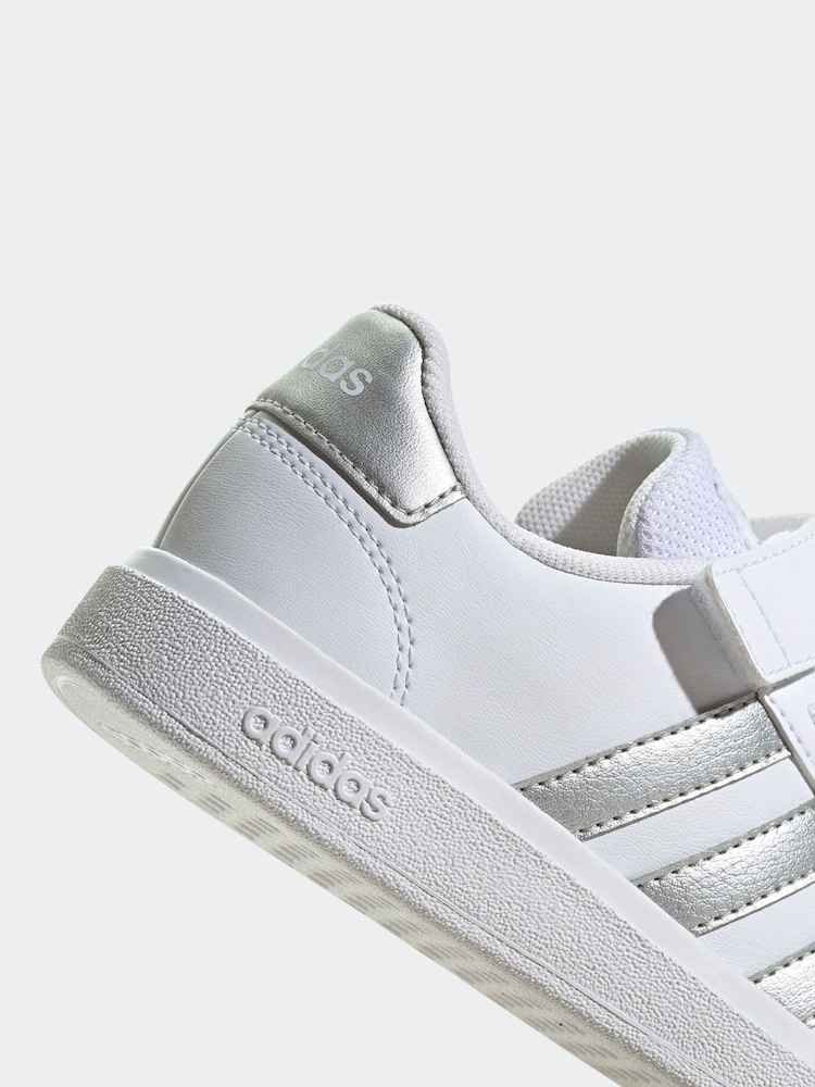 Белый - adidas кроссовки с эластичными шнурками и ремешком - Изображение 10 из 10