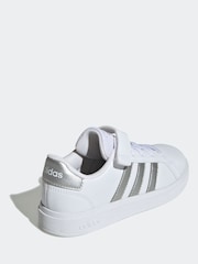 Белый - adidas кроссовки с эластичными шнурками и ремешком - Изображение 4 из 10