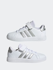 Белый - adidas кроссовки с эластичными шнурками и ремешком - Изображение 5 из 10