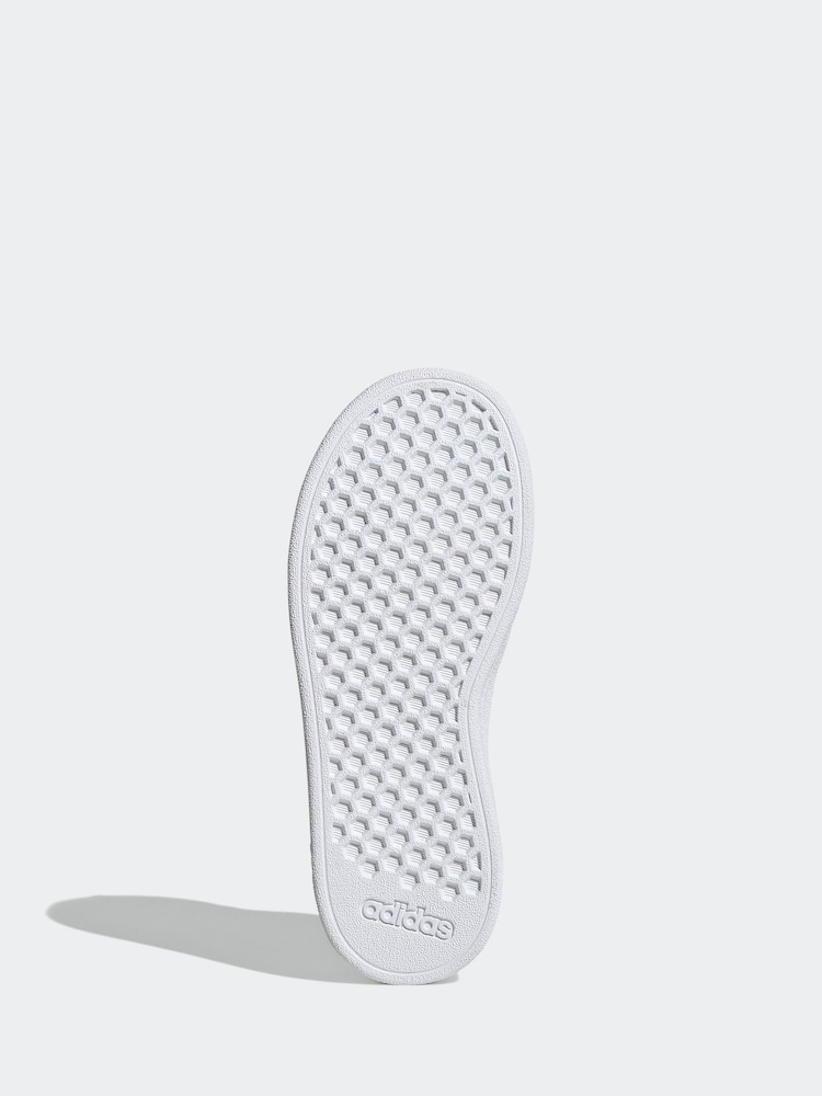 adidas White Grand Court Elastic Lace and Top Strap Trainers - Image 7 of 10